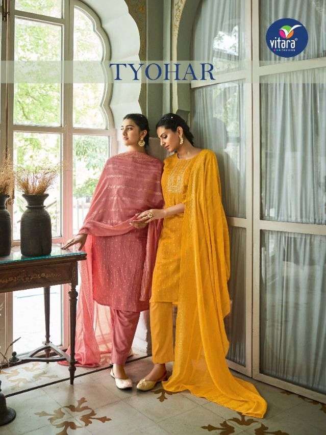 vitara tyohar full stitch 3 piece salwar kameez 