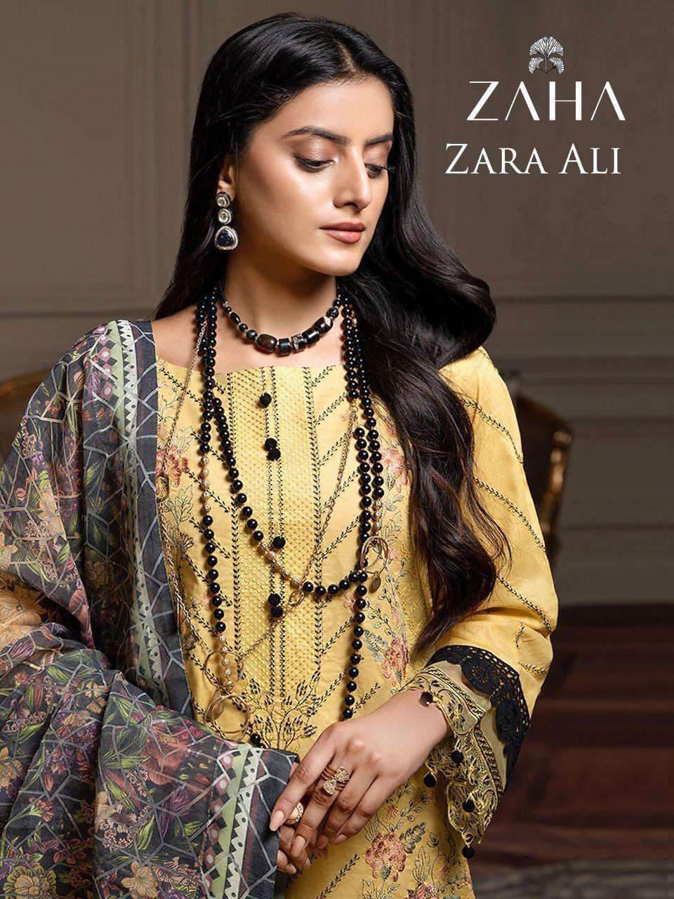 zaha zara ali vol 1 cotton with embroidery paksitani concept dresses 