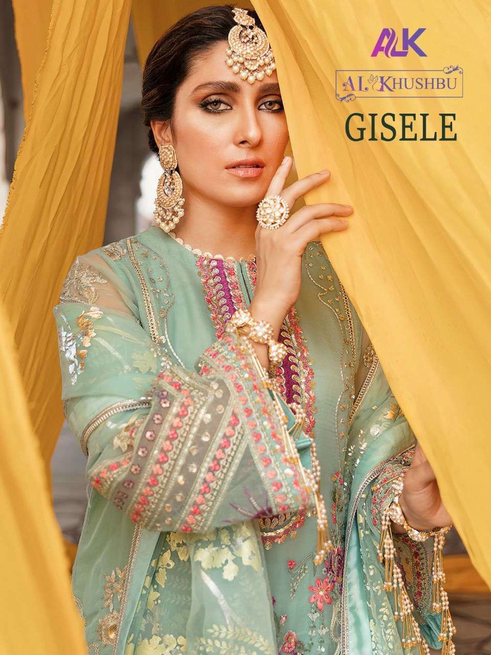 al khushbu gisele heavy embroidery dresses of pakistani concept 