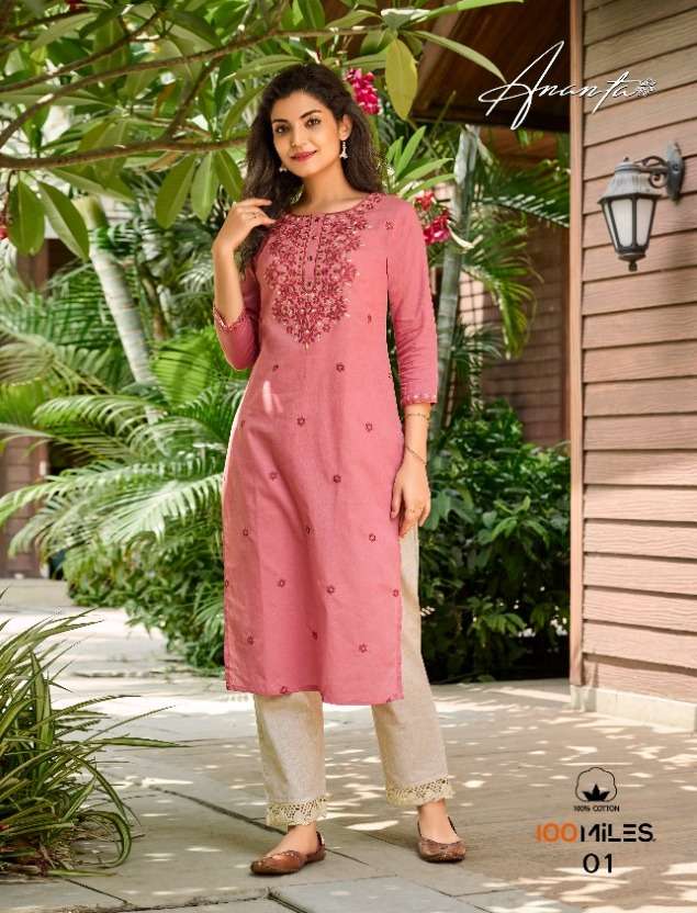 ananta by 100 miles cotton daily wear fancy kurti