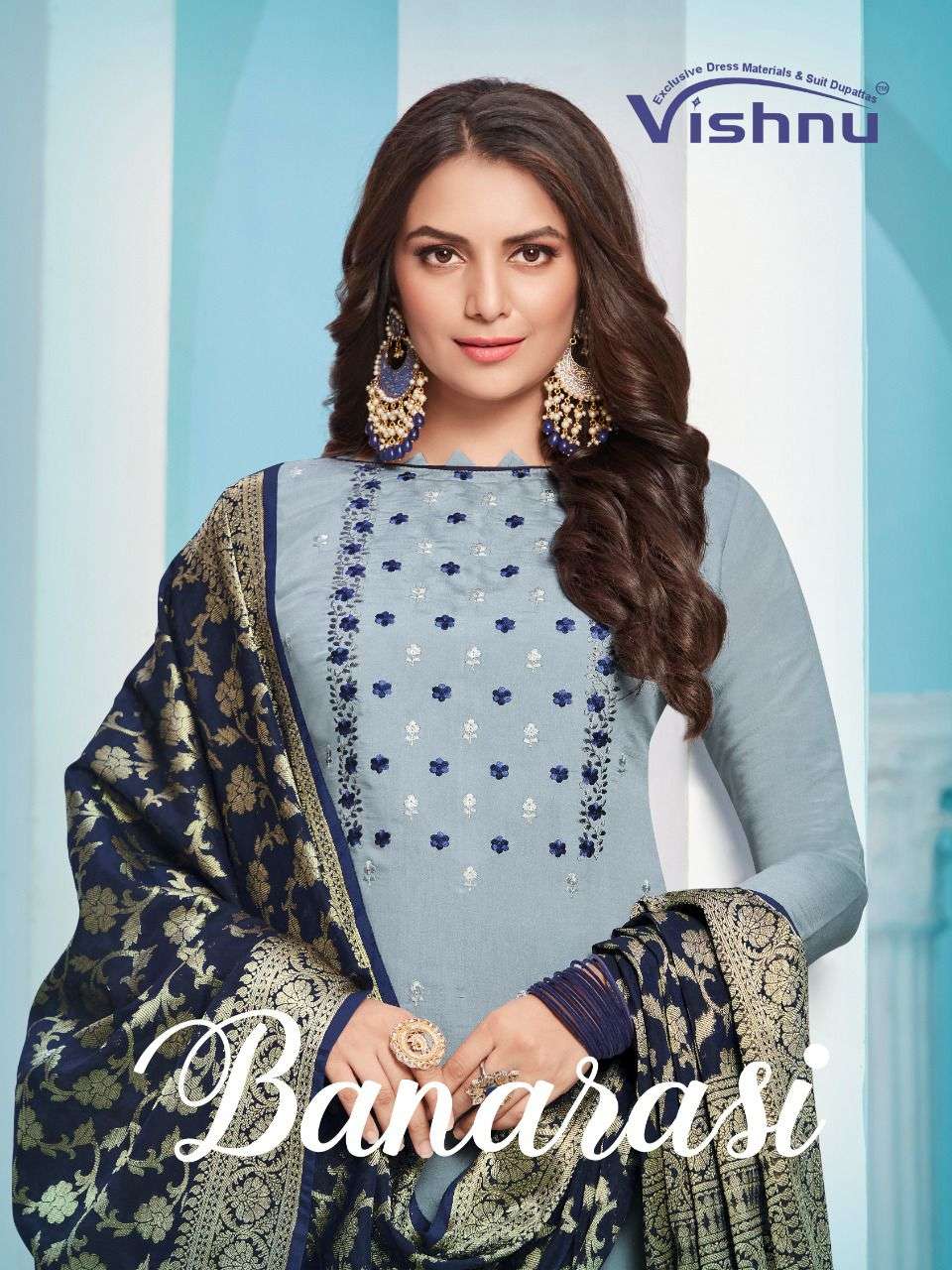 banarasi by vishnu impex silk fancy casual wear dress materials