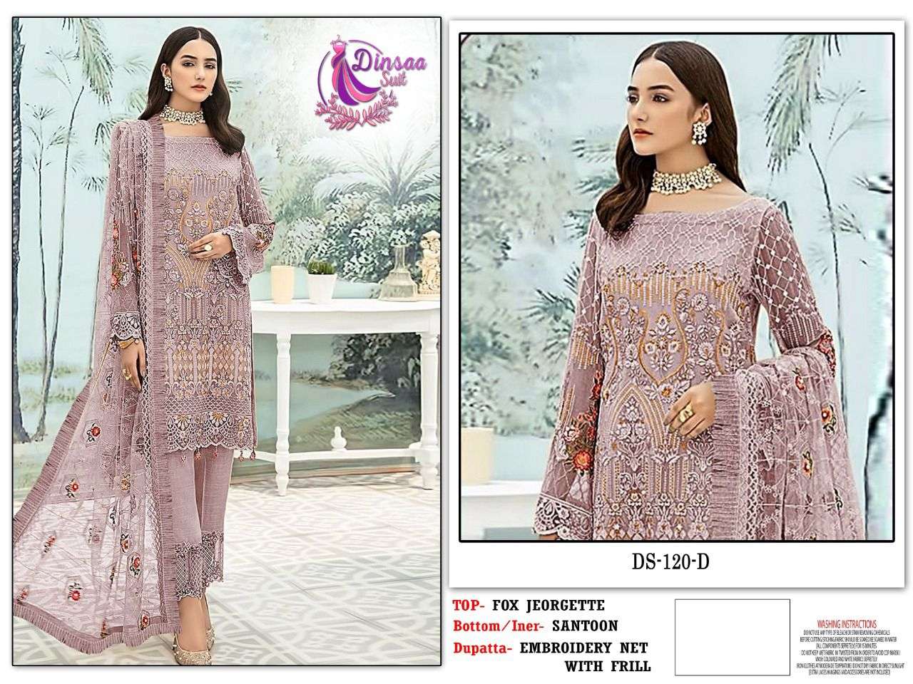 dinsaa suit d 120 pakistani concept of georgette dresses 