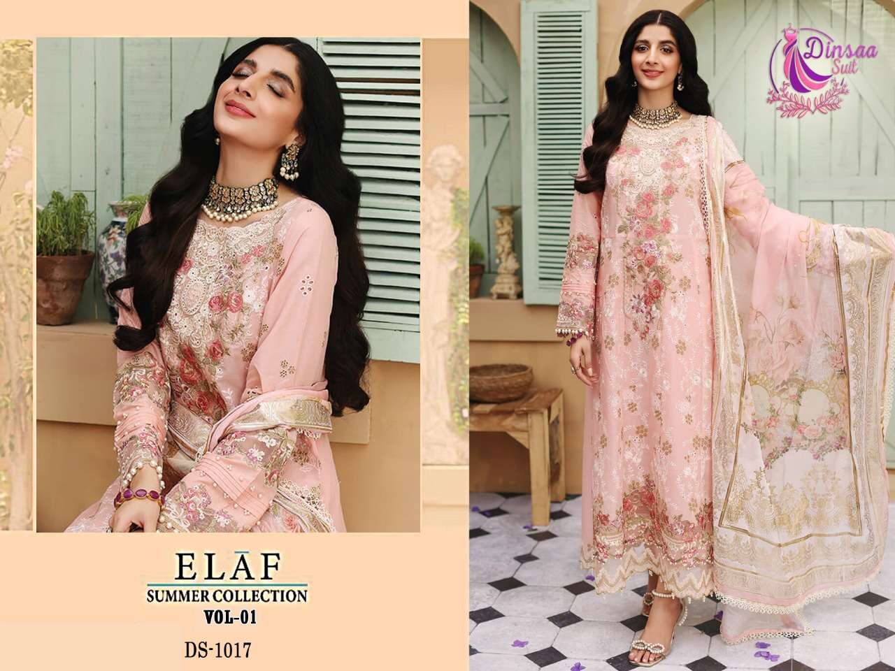 dinsaa suit elaf summer collection vol 1 cotton pakistani concept of dresses 