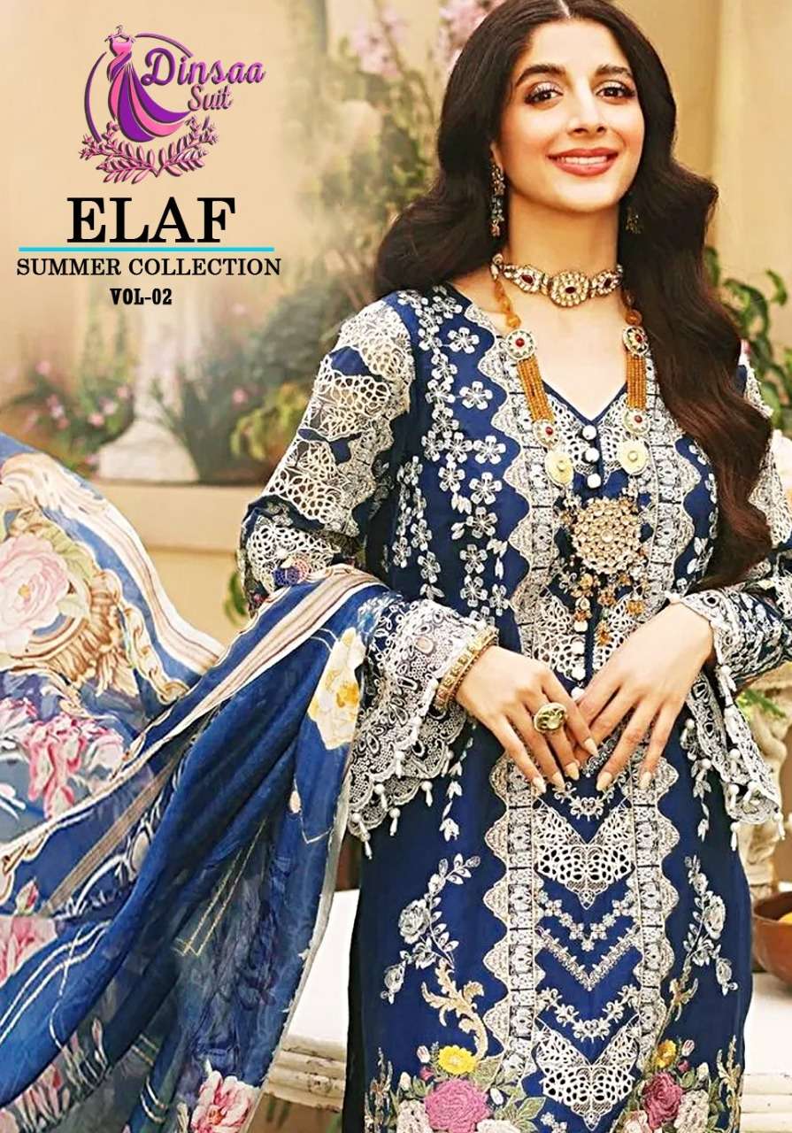 dinsaa suit elaf summer vol 2 pakistani dresses 