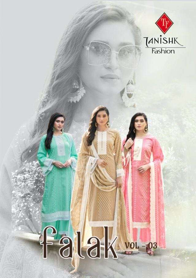 falak vol 3 by tanishk cotton printed daily wear dress materials