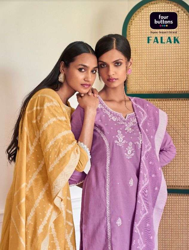 four buttons falak 1971-1976 series 3pc readymade salwar suits 2022 collection 