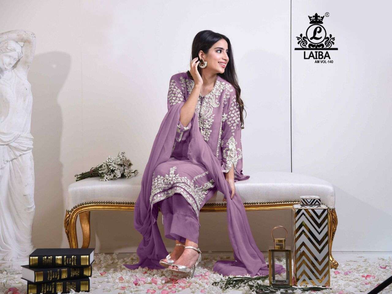 laiba am vol 140 georgette embroidery pakistani readymade salwar kameez