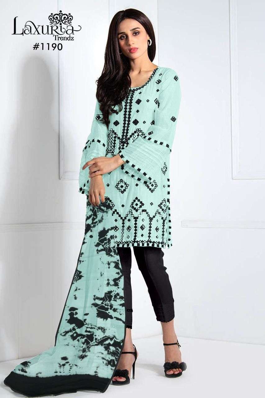 laxuria d no 1190 pakistani kurti with bottom & dupatta collection 