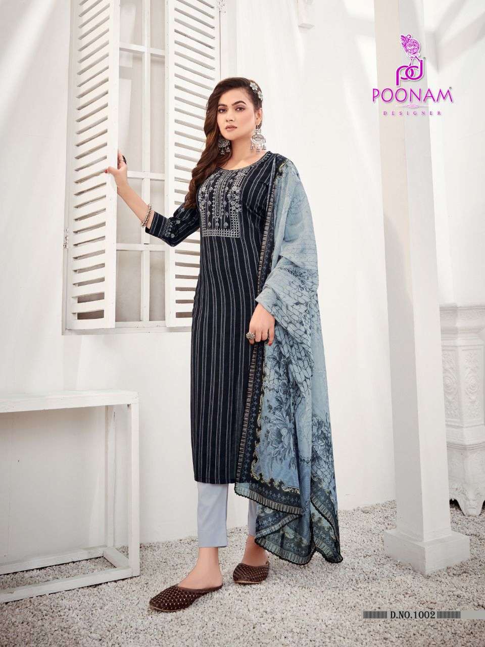 maharani by poonam rayon designer 3 piece readymade collection