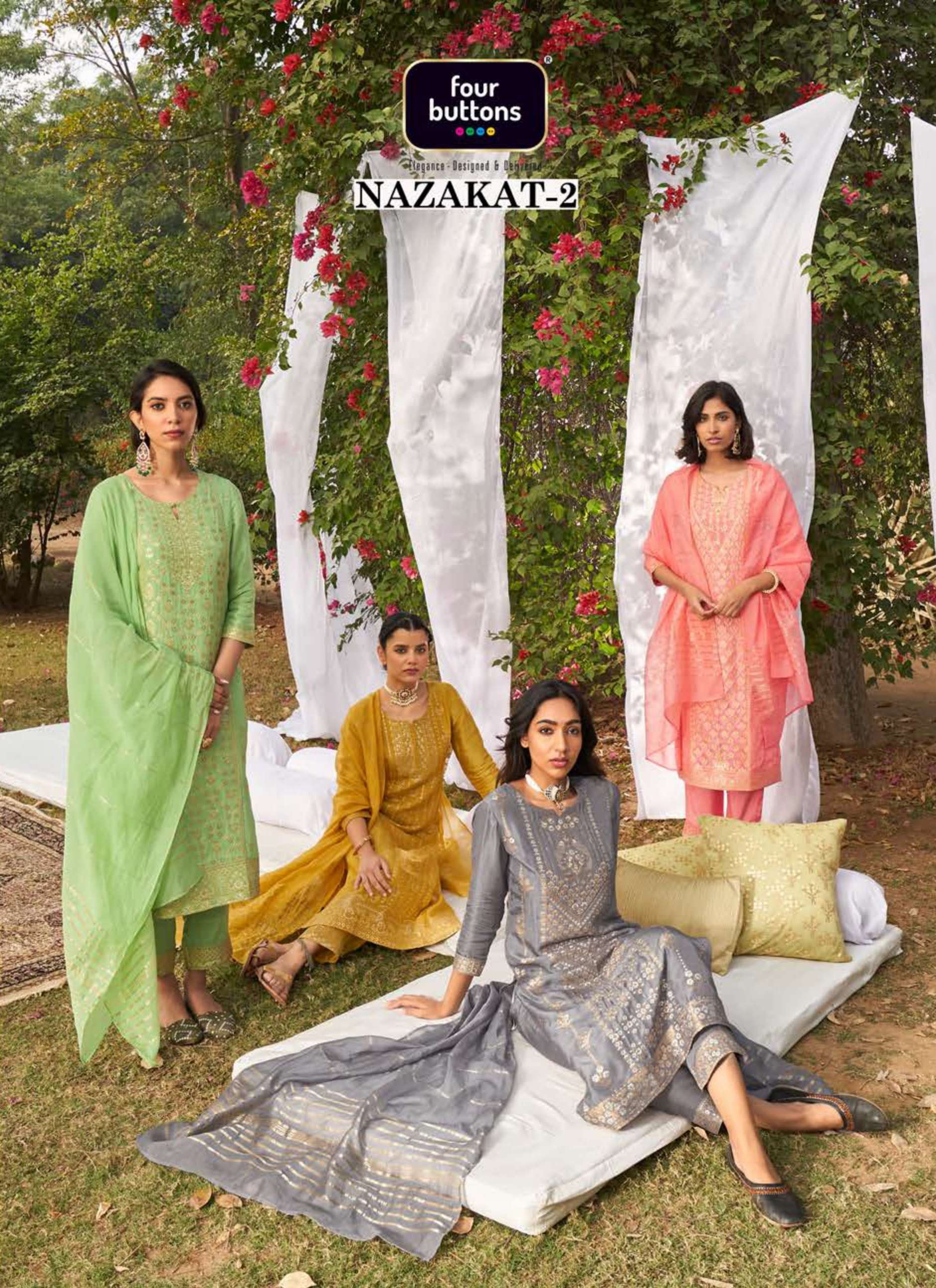 nazakat vol 2 by four buttons latest design readymade dresses 2022 