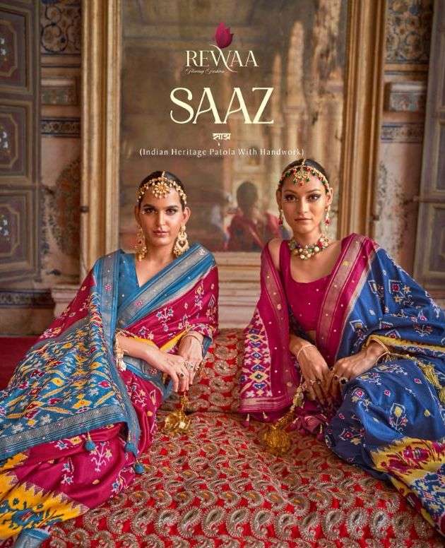 rewaa saaz series smuth patola designer ethnic wear saris supplier 