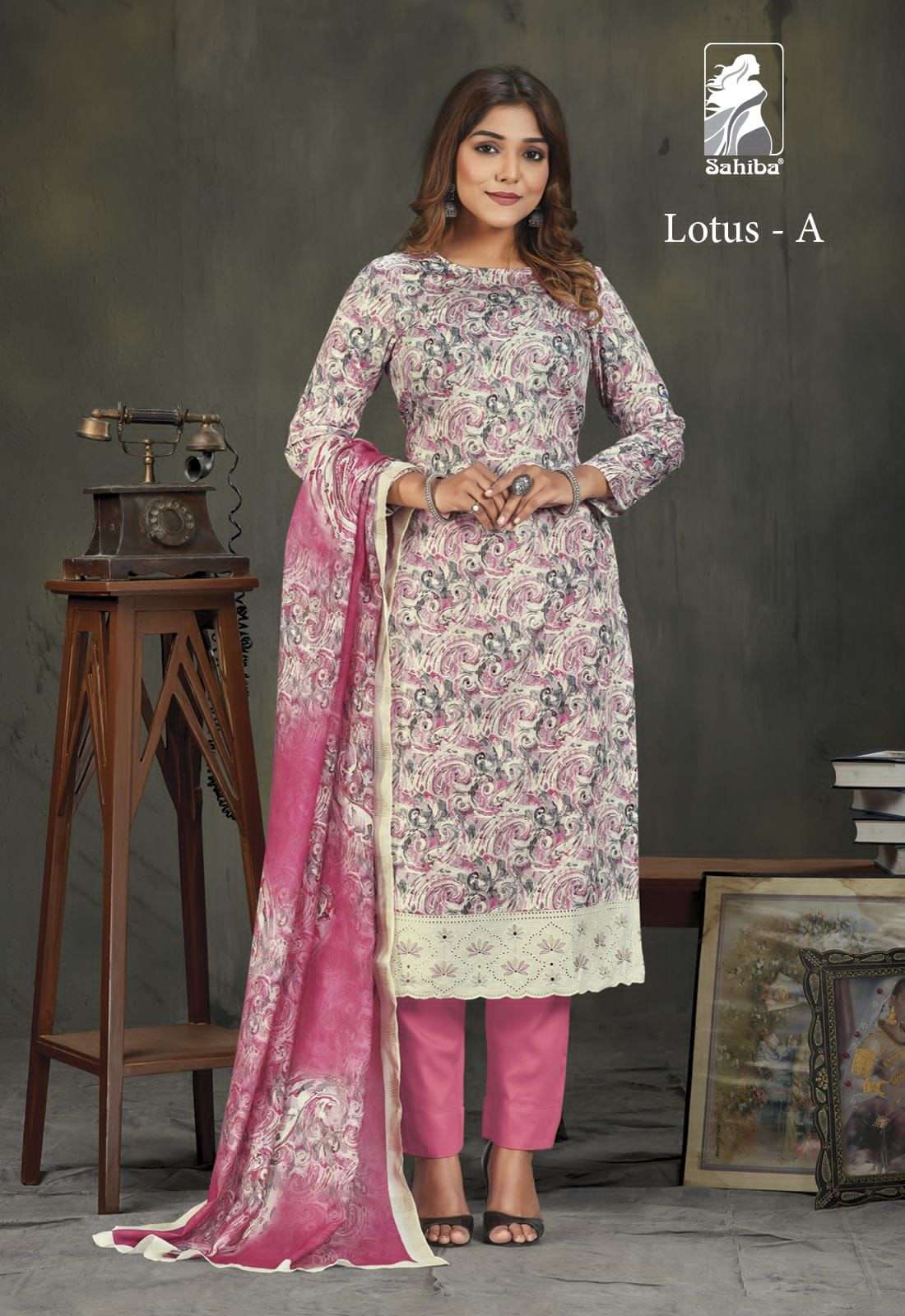 sahiba lotus fancy cotton satin digital printed salwar kameez