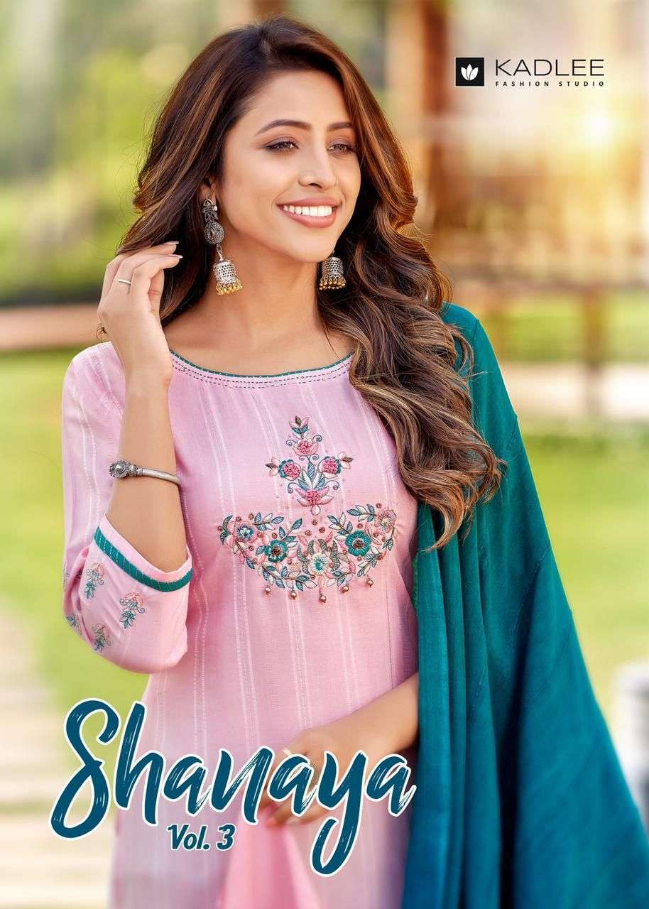 shanaya vol 3 by kadlee rayon readymade salwar kameez