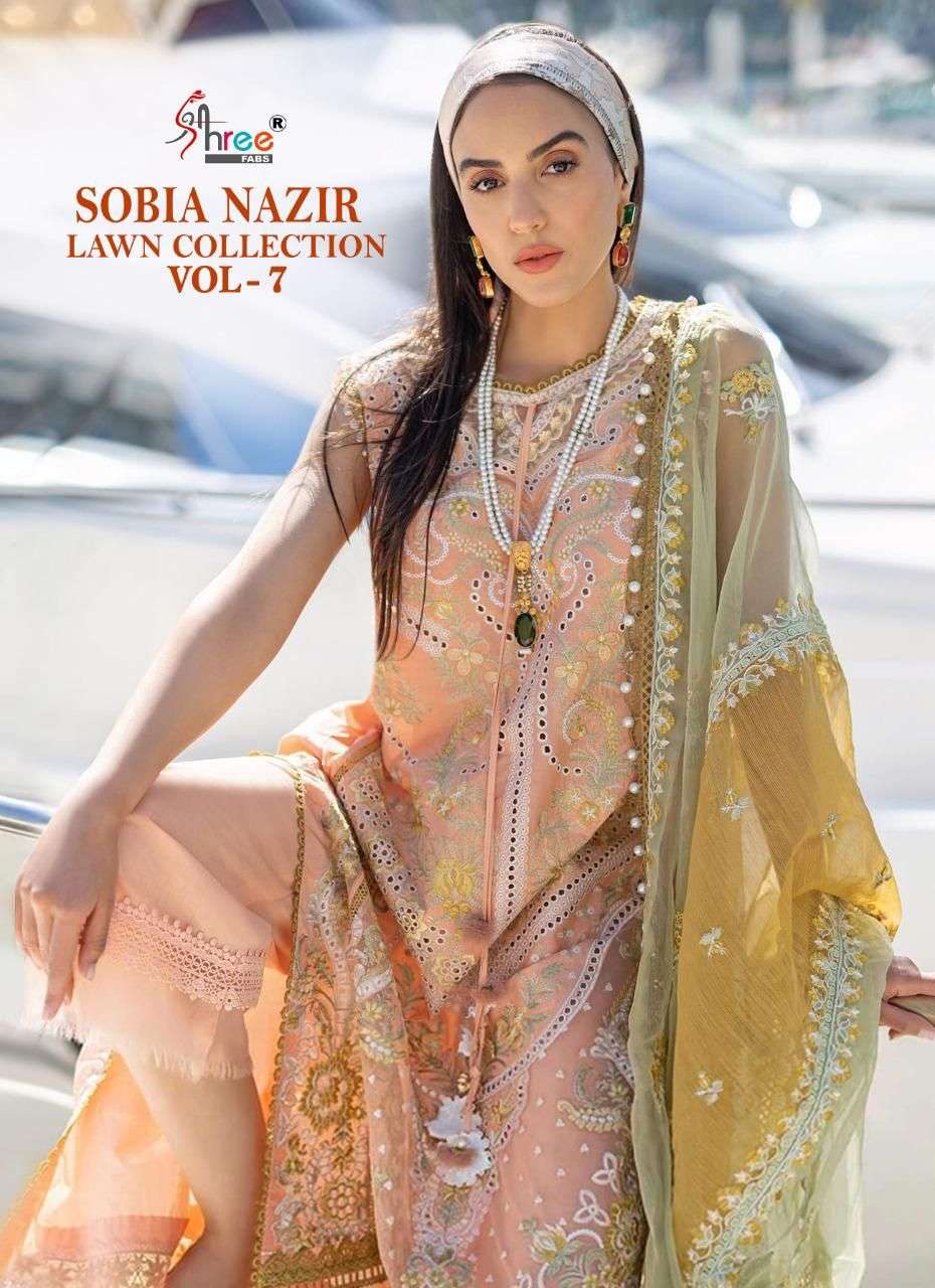 shree fabs sobia nazir lawn vol 7 paksitani suits 