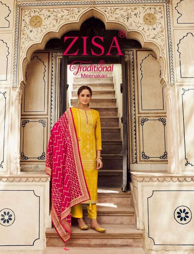 zisa traditional meenakari exclusive designer dresses new design 