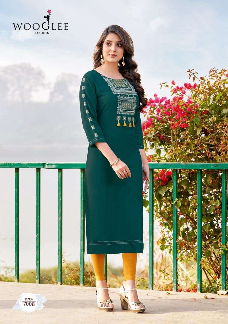 4ever vol 2 by wooglee nylon viscose daily wear kurtis