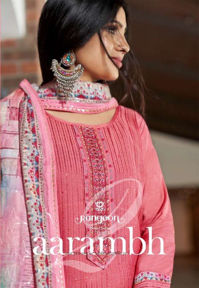 aarambh vol 2 by rangoon muslin lucknowi work readymade salwar kameez