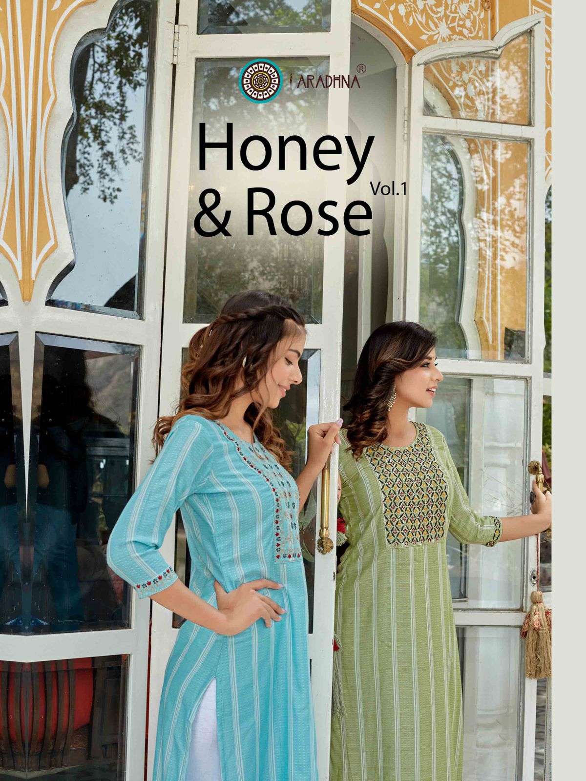 aradhana present honey & rose vol 1 viscose casual wear kurtis