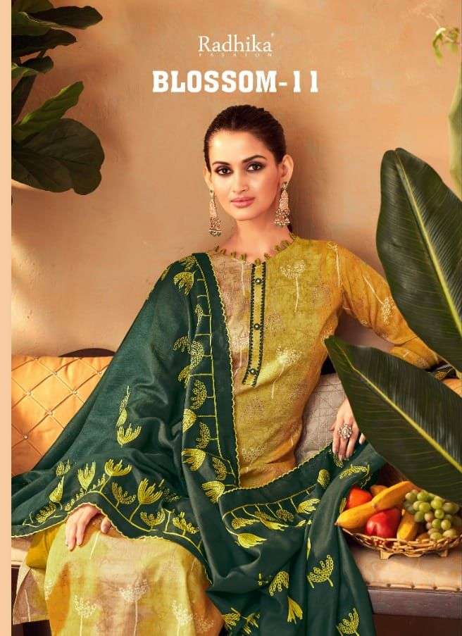 blossom vol 11 by radhika azara cotton designer dress materials