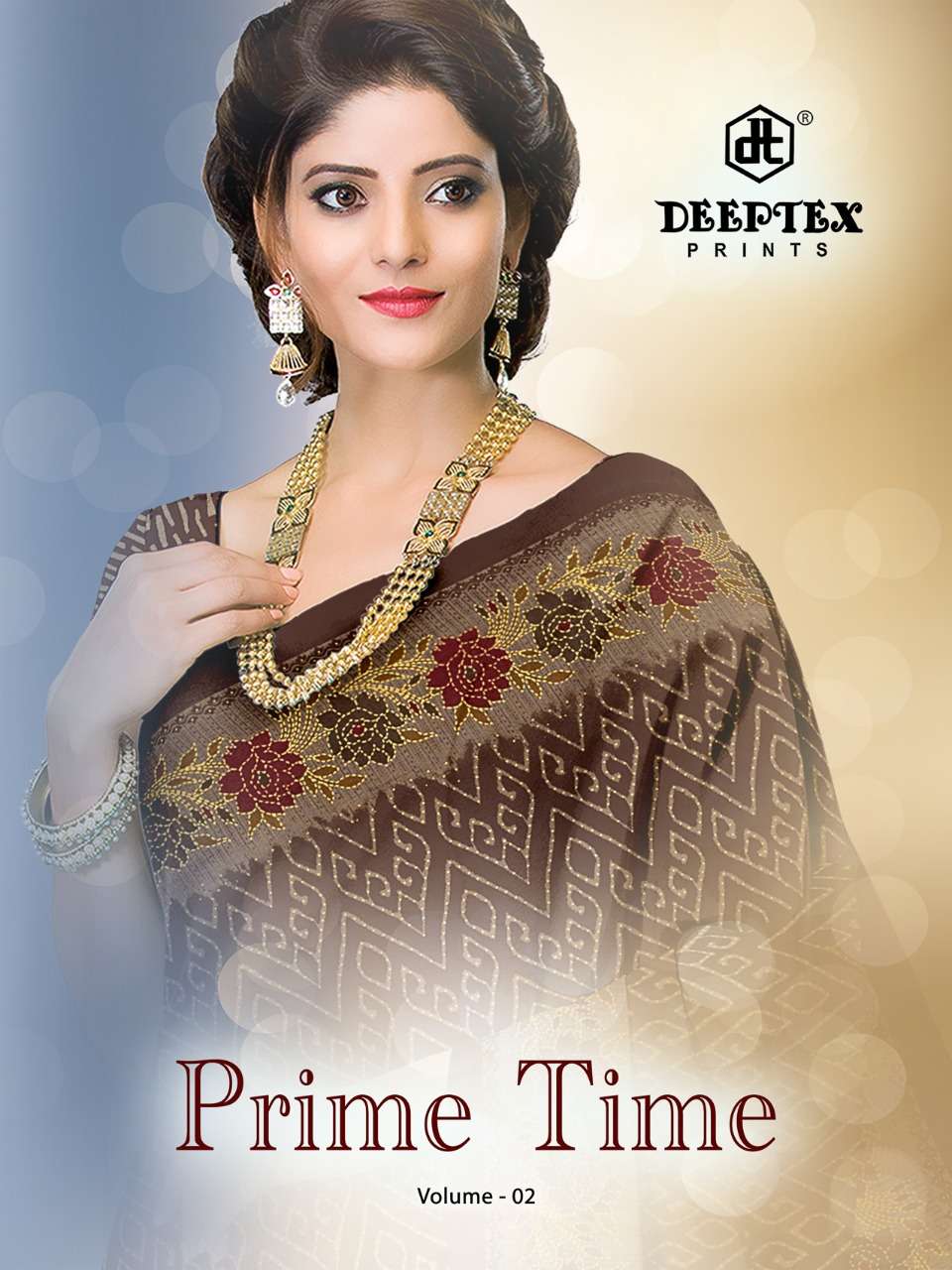 deeptex prints prime time vol 2 cotton print saree wholesaler in surat 