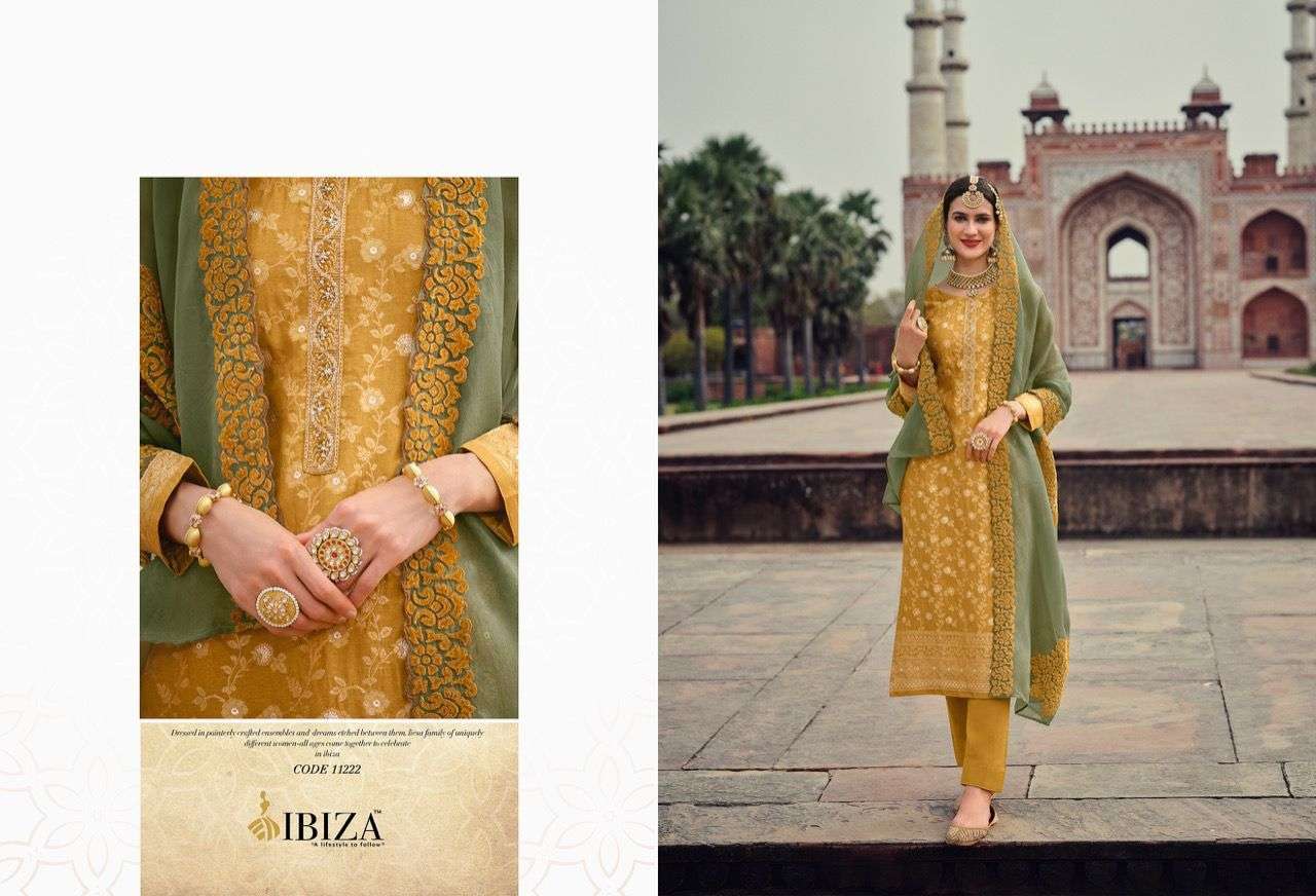 ibiza present shaze silk jacquard exclusive salwar kameez