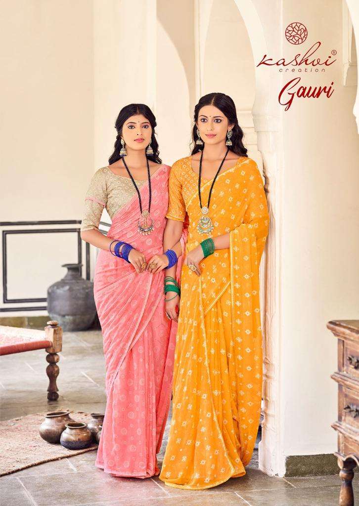 kashvi creation gauri georgette daily wear sarees