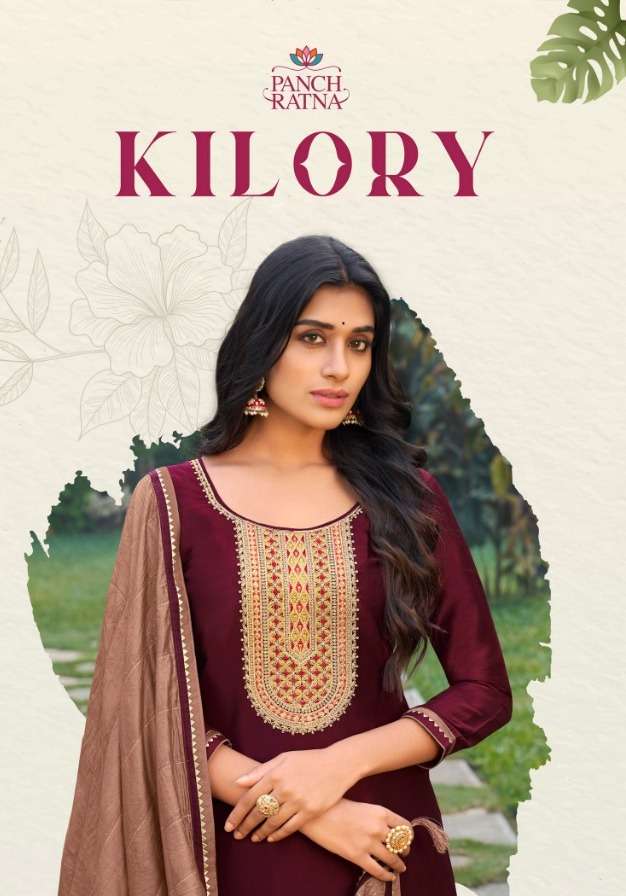 kilory by panch ratna silk work fancy salwar kameez