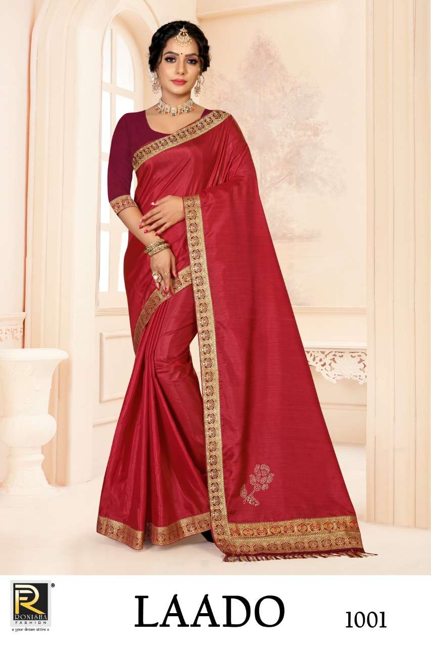 Laado by ranjna saree fancy border blouse festive wear saree collction 