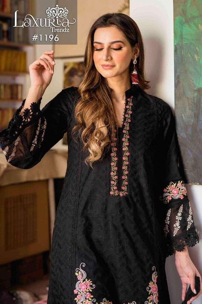 laxuria 1196 embroidery pakistani kurti with bottom & dupatta collection 