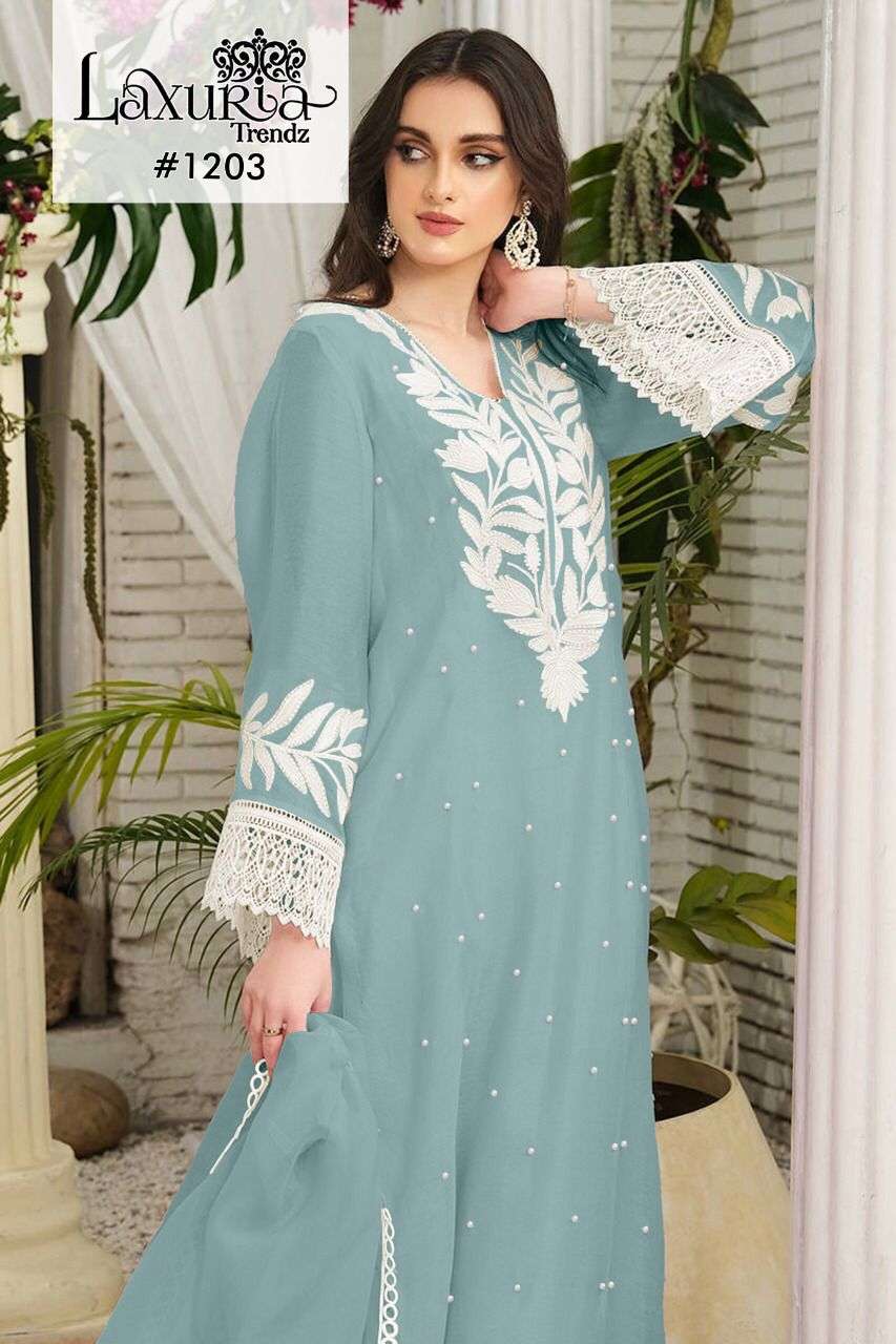 laxuria trendz 1203 georgette pakistani readymade suits