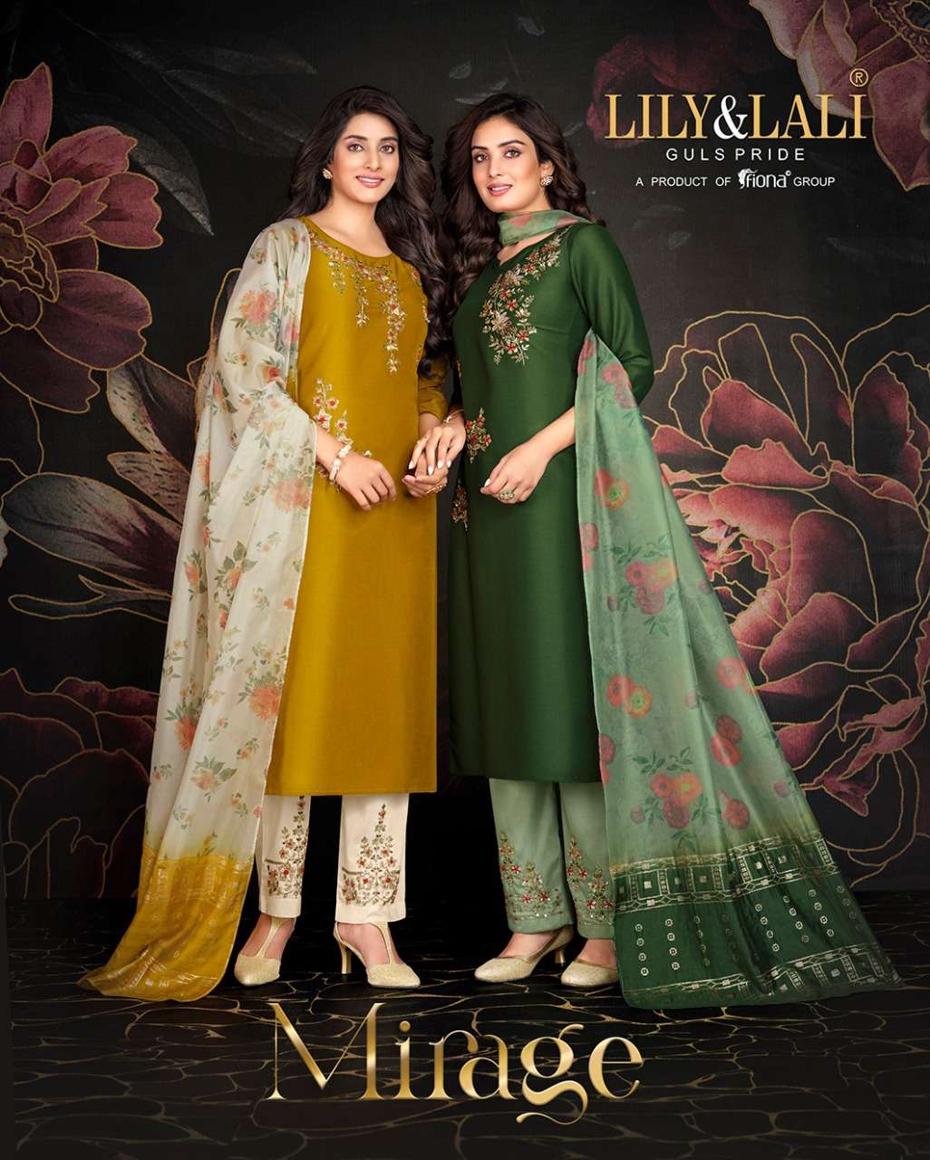 lily & lali mirage exclusive handwork 3 piece readymade set collection 