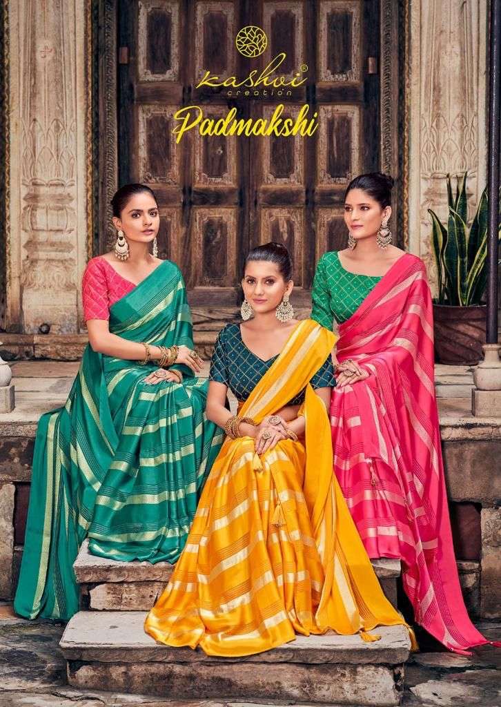 padmakshi by kashvi viscose crape designer fancy sarees