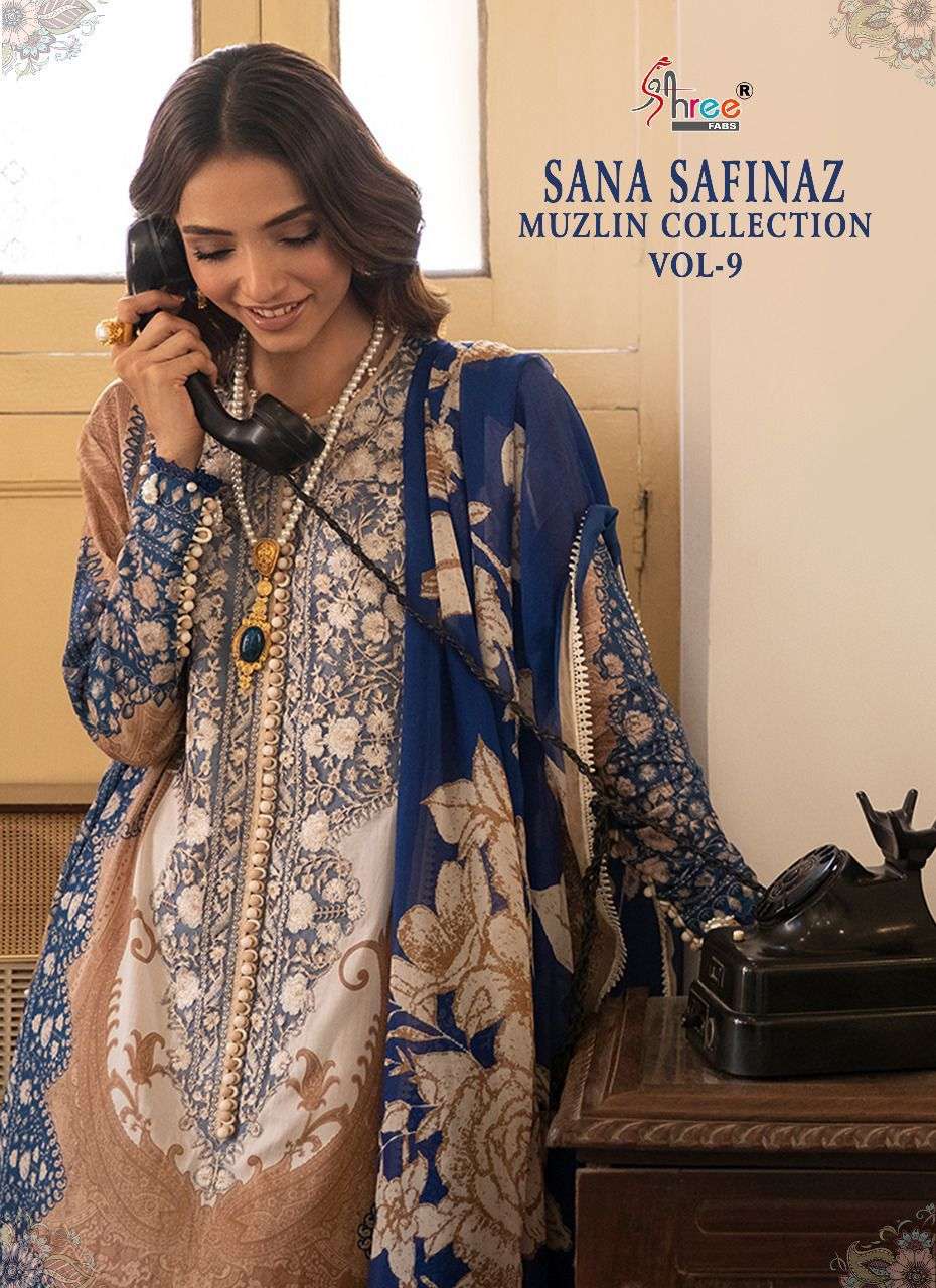 shree fabs sana safinaz muzlin vol 9 cotton pakistani dresses