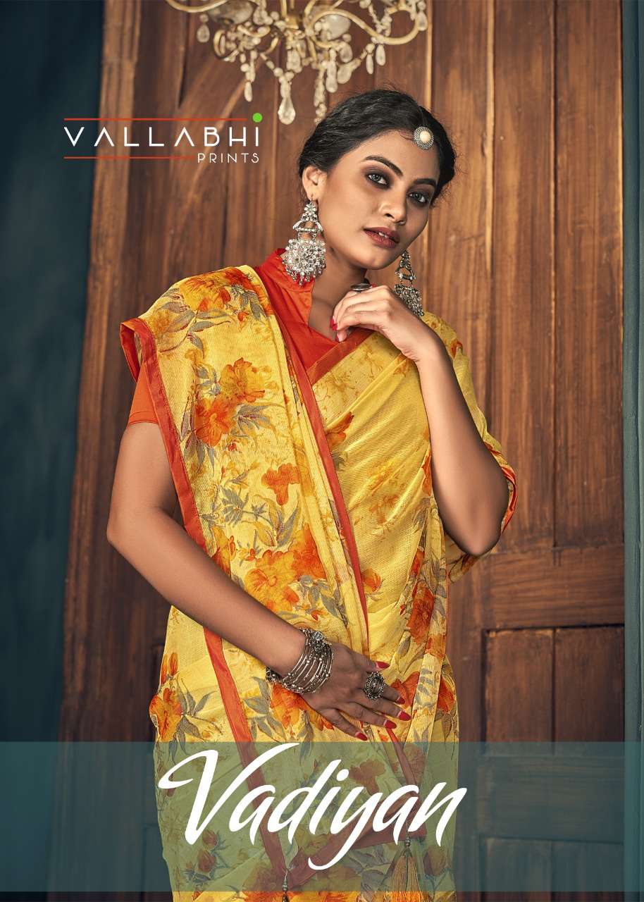 vadiyan by vallabhi printed georgette sarees