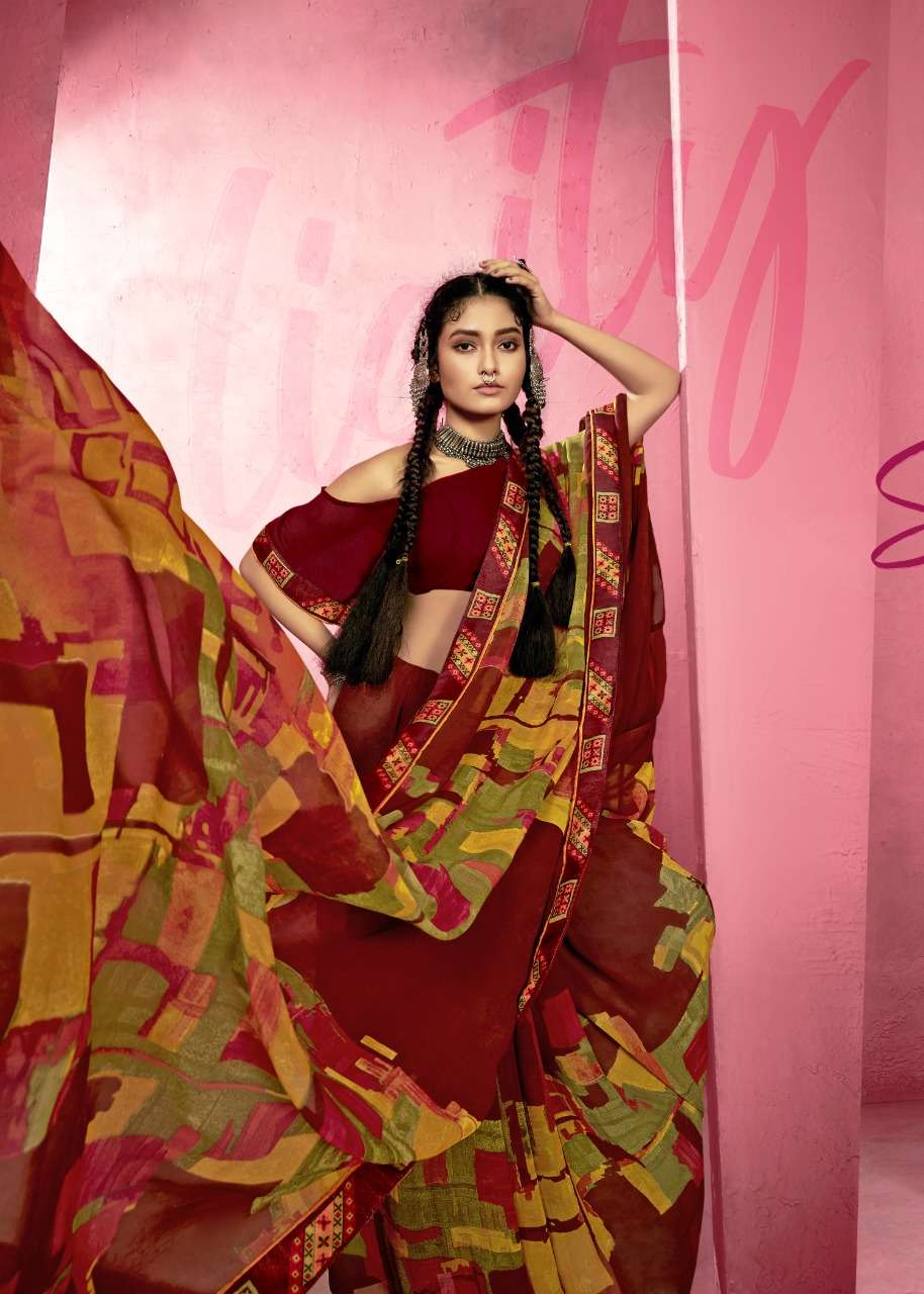 vallabhi present sonmarg printed georgette daily wear sarees