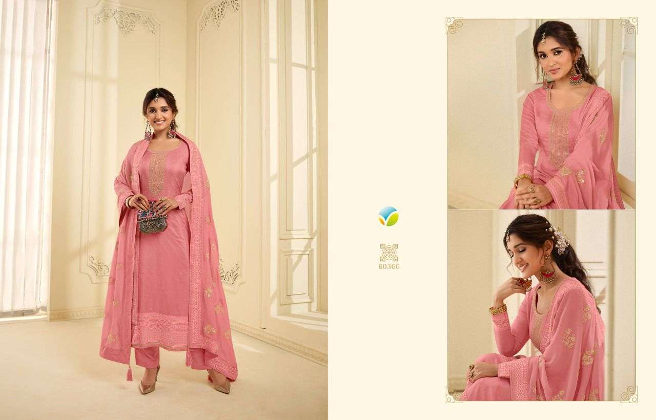 vinay ghazal hitlist embroidered dola silk party wear dresses 