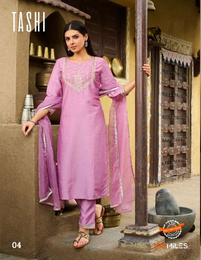 100 miles tashi readymade 3 piece fancy salwar kameez