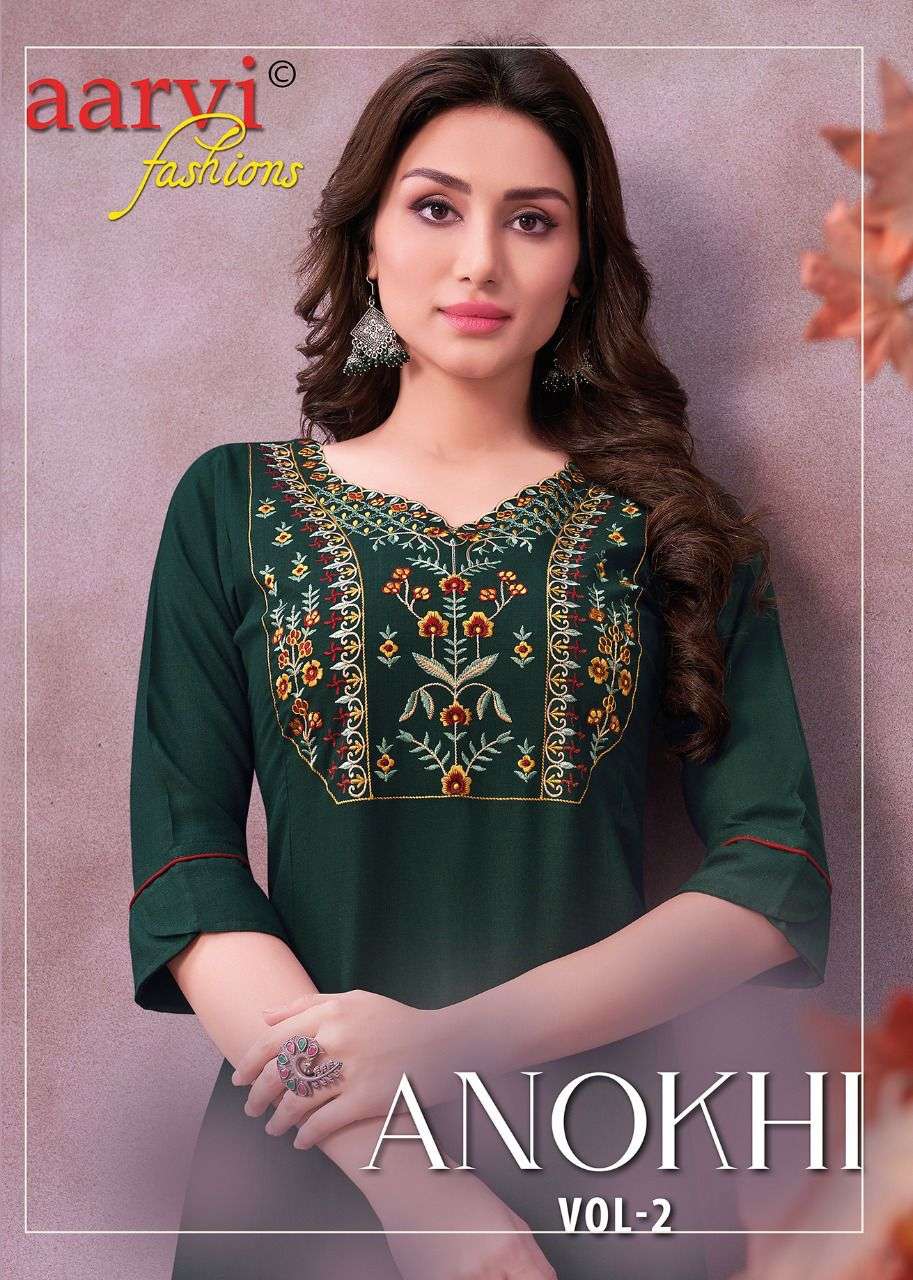 aarvi fashion anokhi vol 2 kurti with pant set wholesale only 