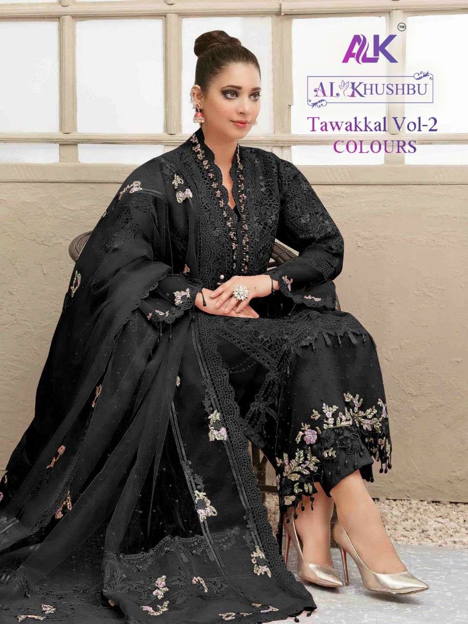 al khushbu tawakkal vol 2 colours net with embroidery pakistani dresses