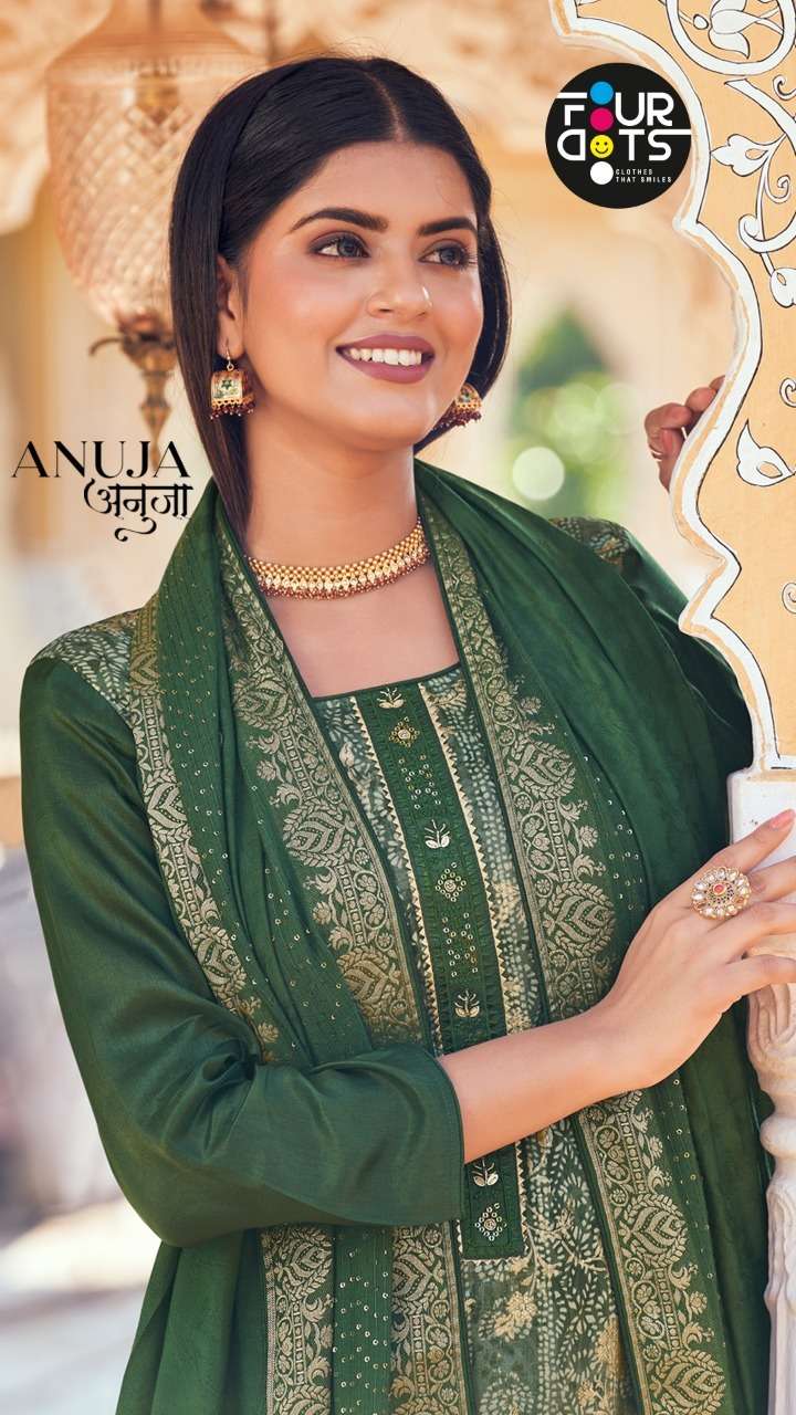 anuja by fourdots dola jacquard classy look fancy suits