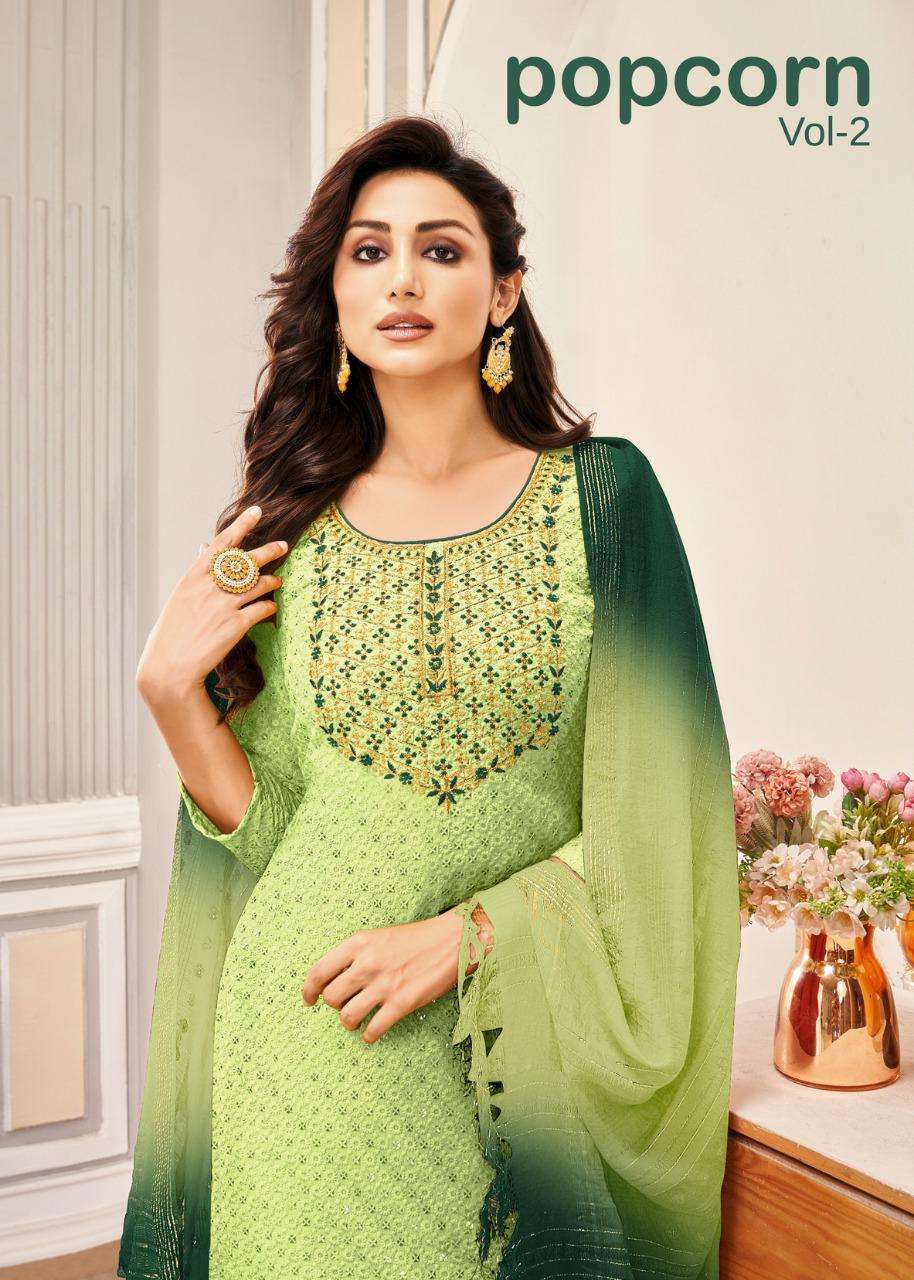 artio popcorn vol 2 by kapil trends surat readymade top bottom dupatta set 