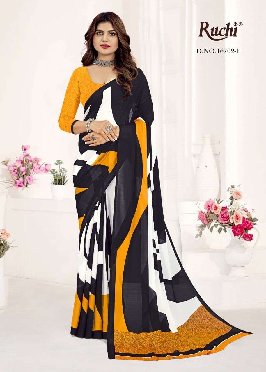 avantika silk 16702 by ruchi silk georgette printed sarees