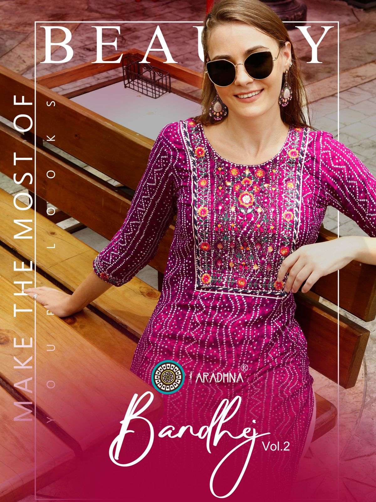 bandhej vol 2 by aradhna fancy daily wear kurtis