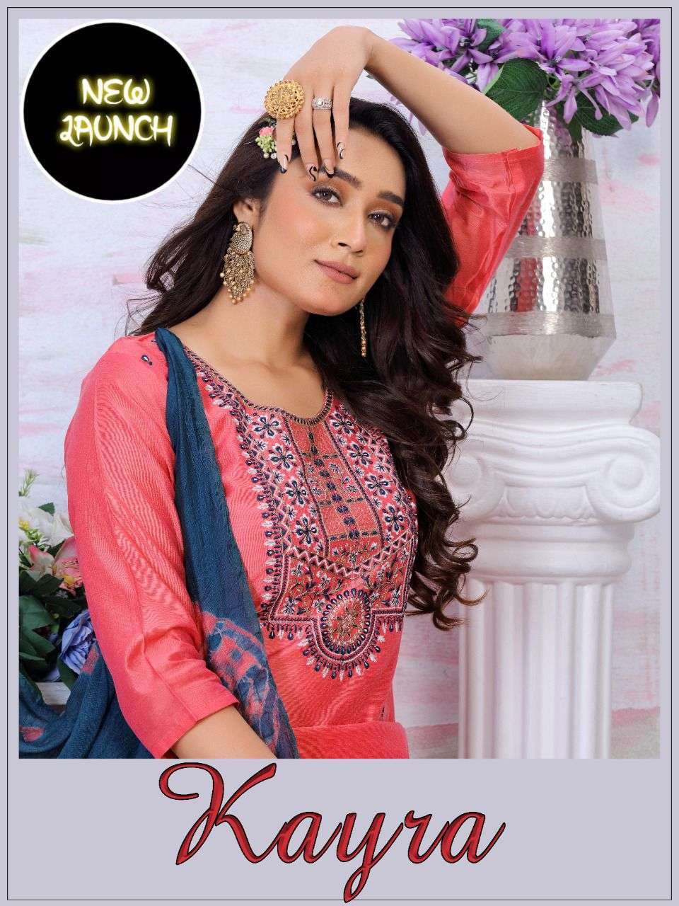 BEAUTY KAYRA SILK TOP WITH EMBROIDERY WORK readymade suit catalog WHOLESALER BEST RATE