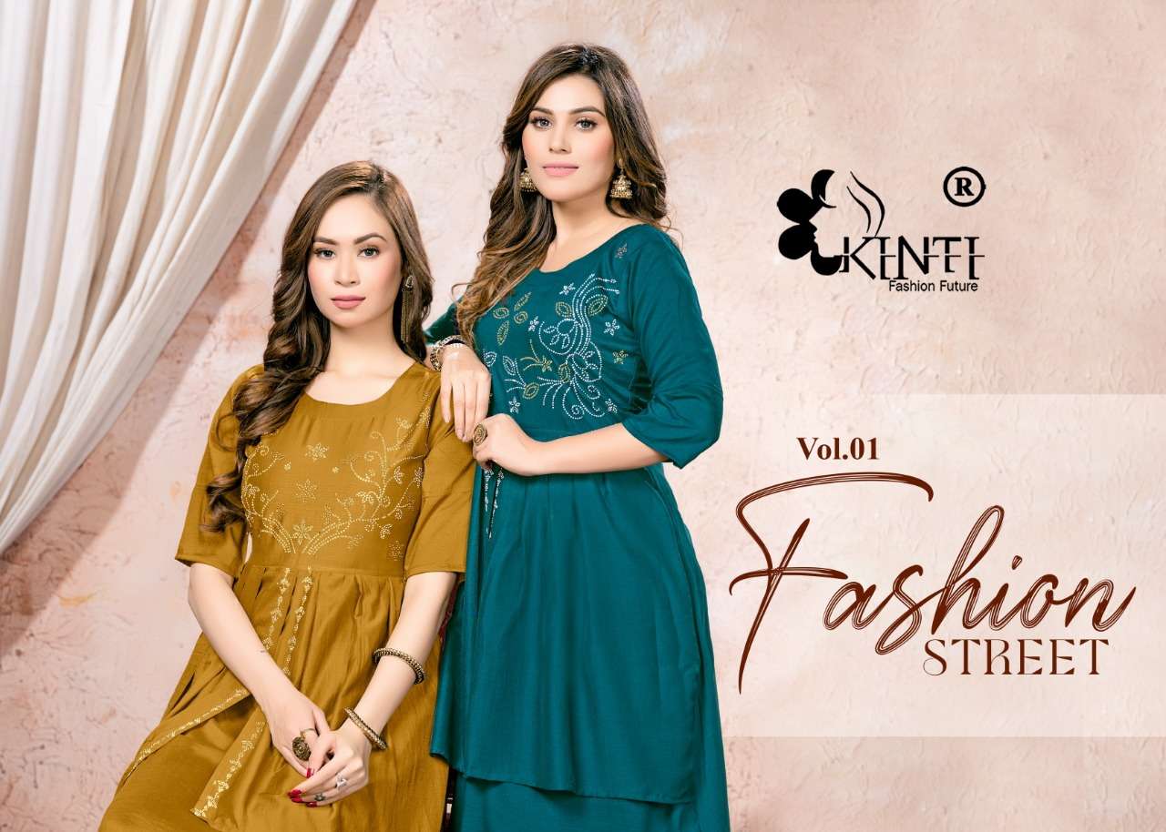 fashion street by kinti double layered kurtis best place in surat 