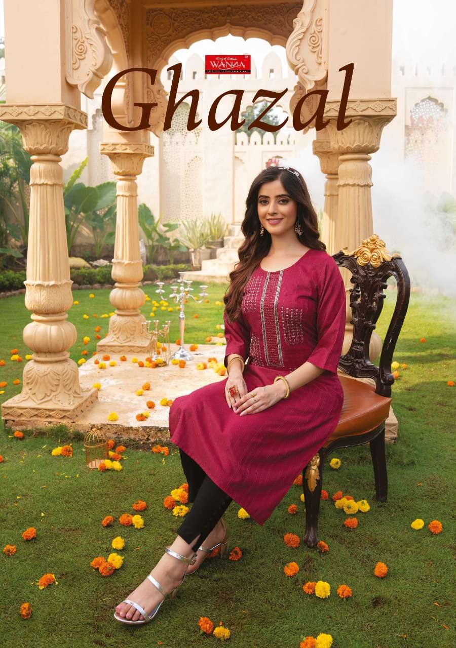 ghazal by wanna rayon designer fancy kurtis