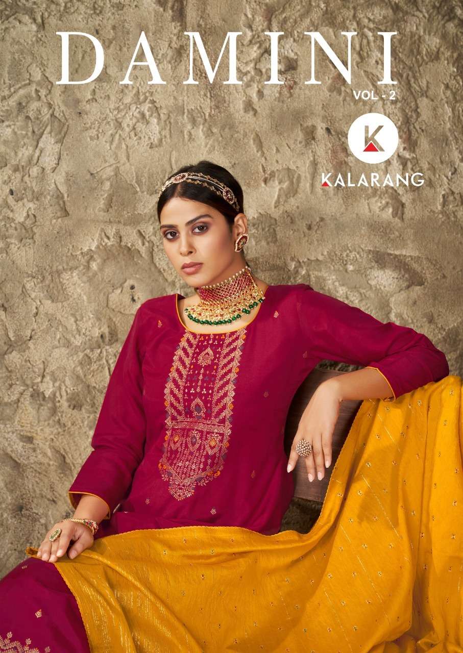 kalarang damini vol 2 designer meenakari fancy dress materials