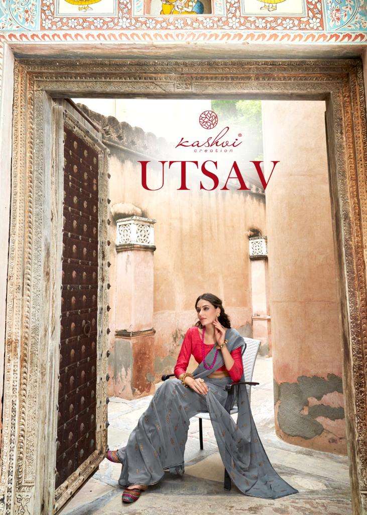 kashvi utsav georgette designer fancy sarees