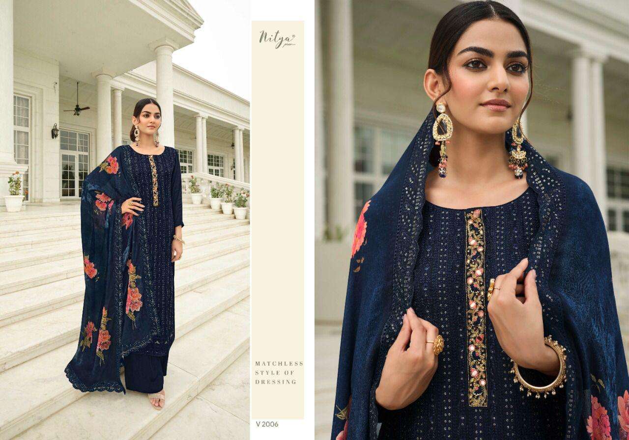 lt nitya present vanya viscose chinnon elegant fancy suits