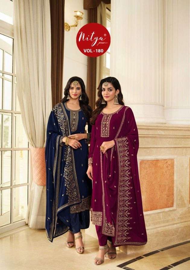 lt nitya vol 180 georgette embroidery indian dresses supplier